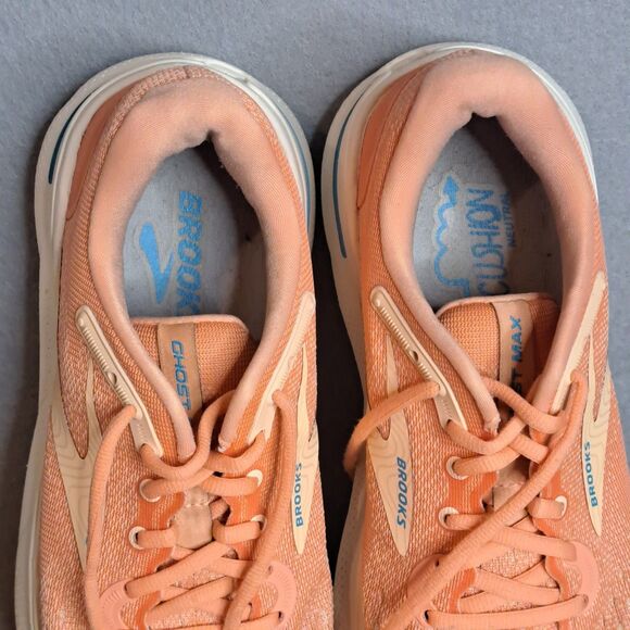 Brooks Ghost Max Shoes Women's 9.5 Coral Running Walking Gym Trainers Sneakers - Picture 9 of 14